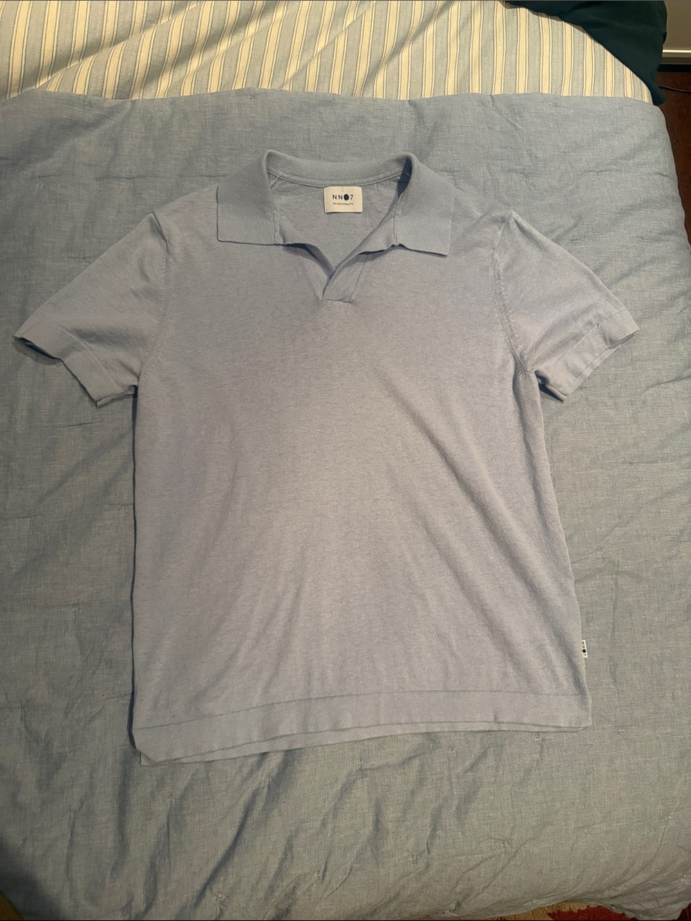 NN07 Light Blue Knit Polo Shirt
